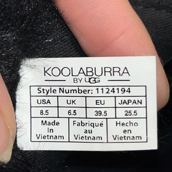 KOOLABURRA ELLADINE BLACK SUEDE FUR WEDGE BOOTS - Picture 13 of 16